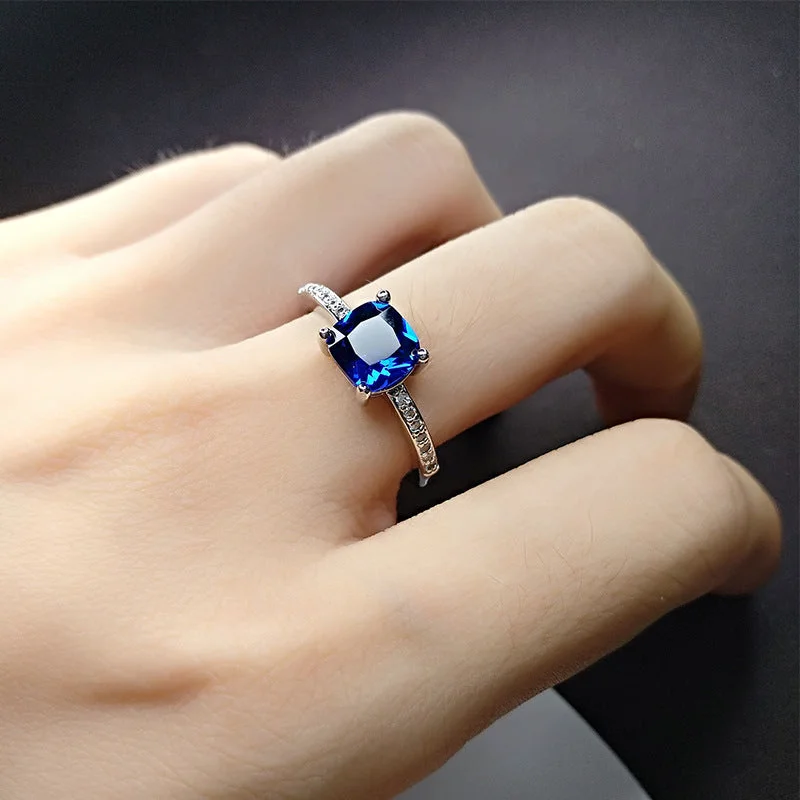 Wholesale Colored Gemstone Moissanite Alloy Rings