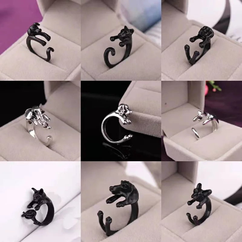 Wholesale Cute Animal Opening Alloy Rings