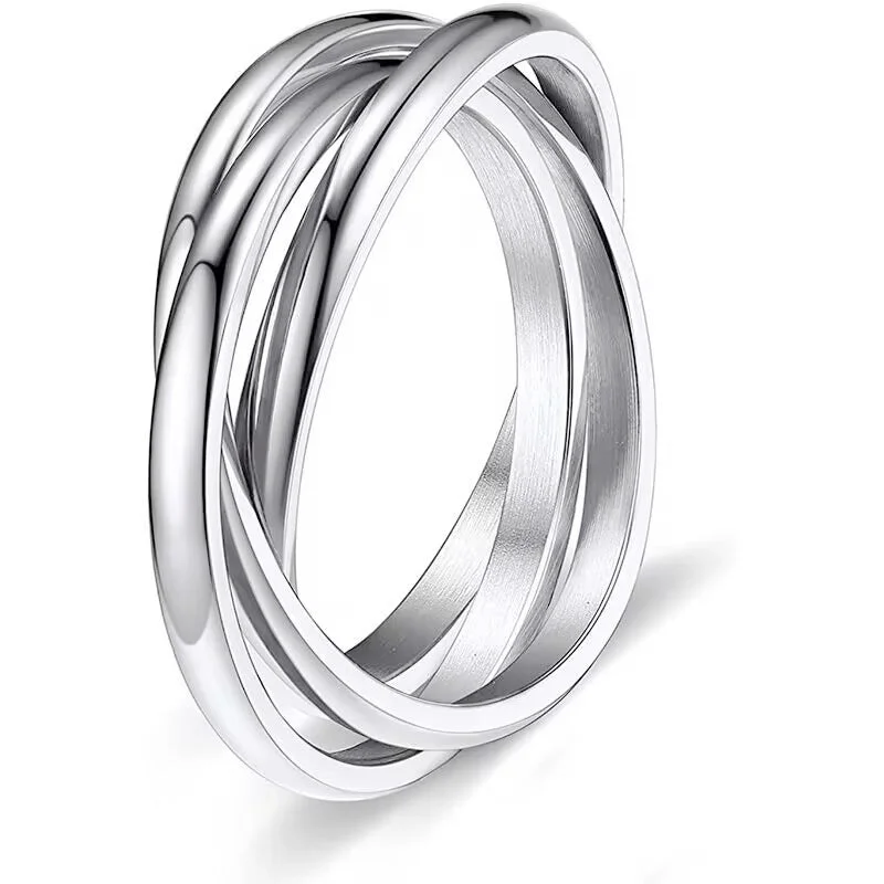 Wholesale Titanium Steel Three Ring