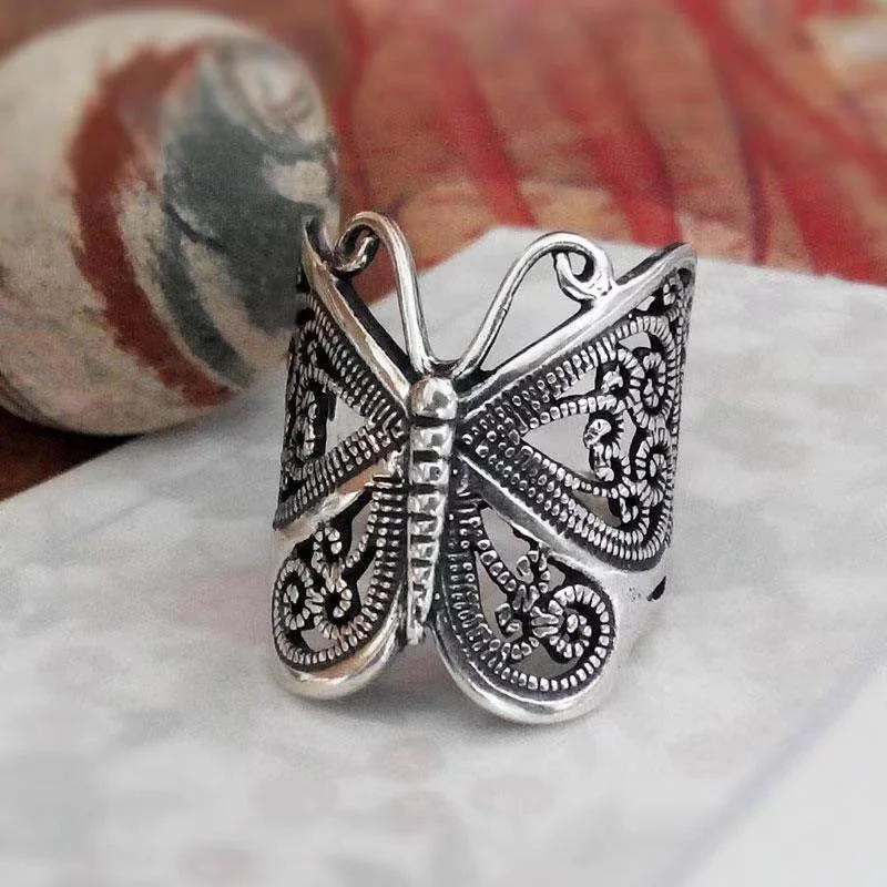 Wholesale Vintage Alloy Butterfly & Hearts Rings